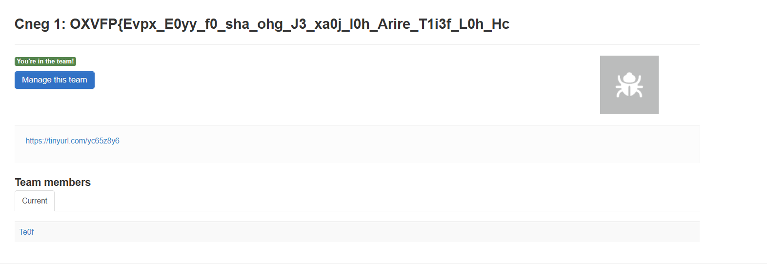 Rick Roll Link on CTF Time